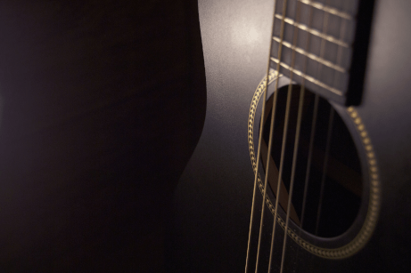 matte black acoustic guitar